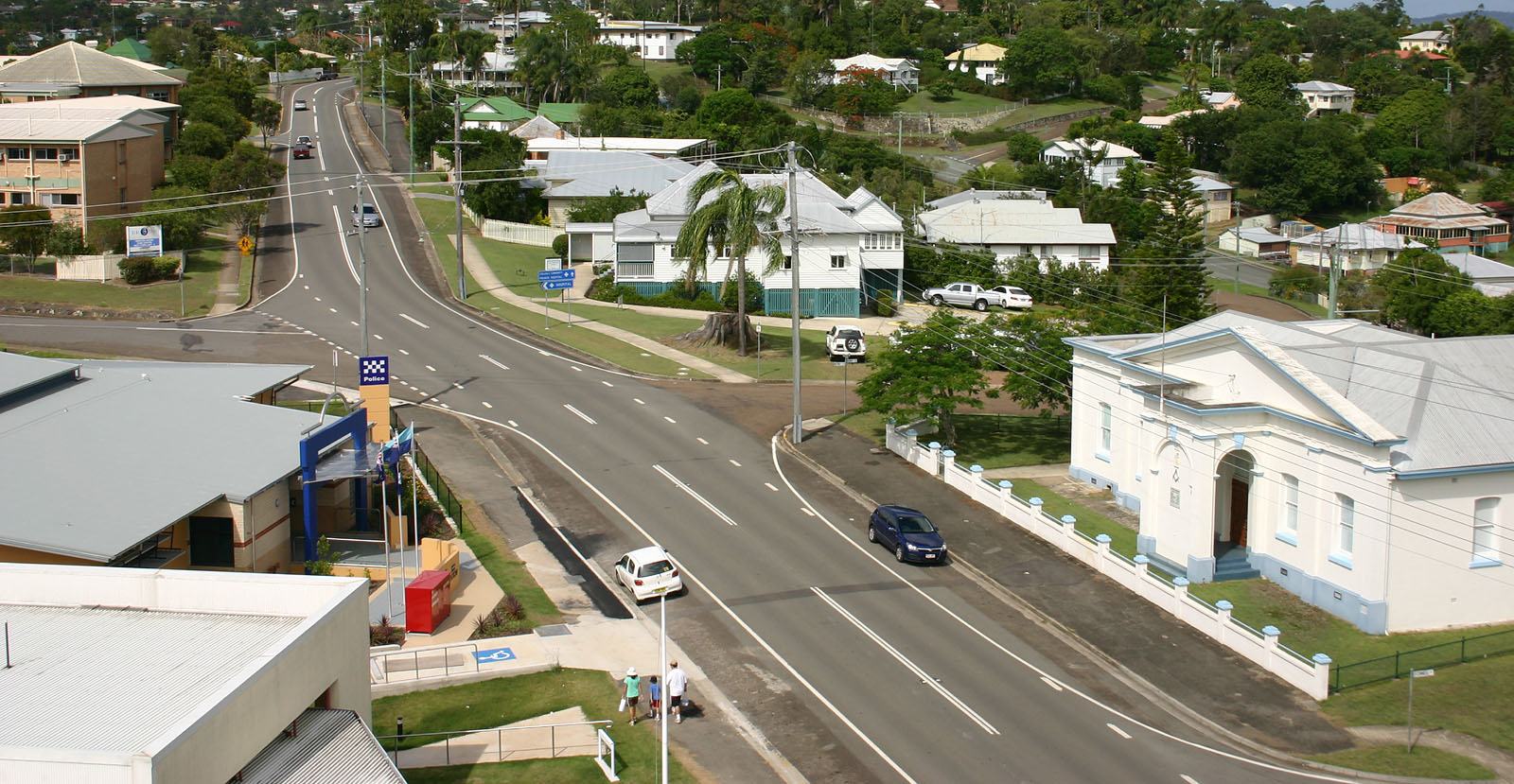 Looking North East along Channon Street